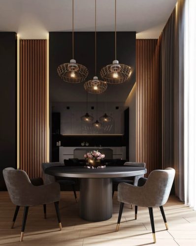 gray-dining-table-under-pendant-lamps gray-dining-table-under-pendant-lamps